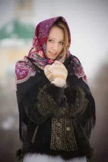 Платок с дубленкой