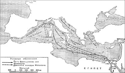 Египетский поход карта