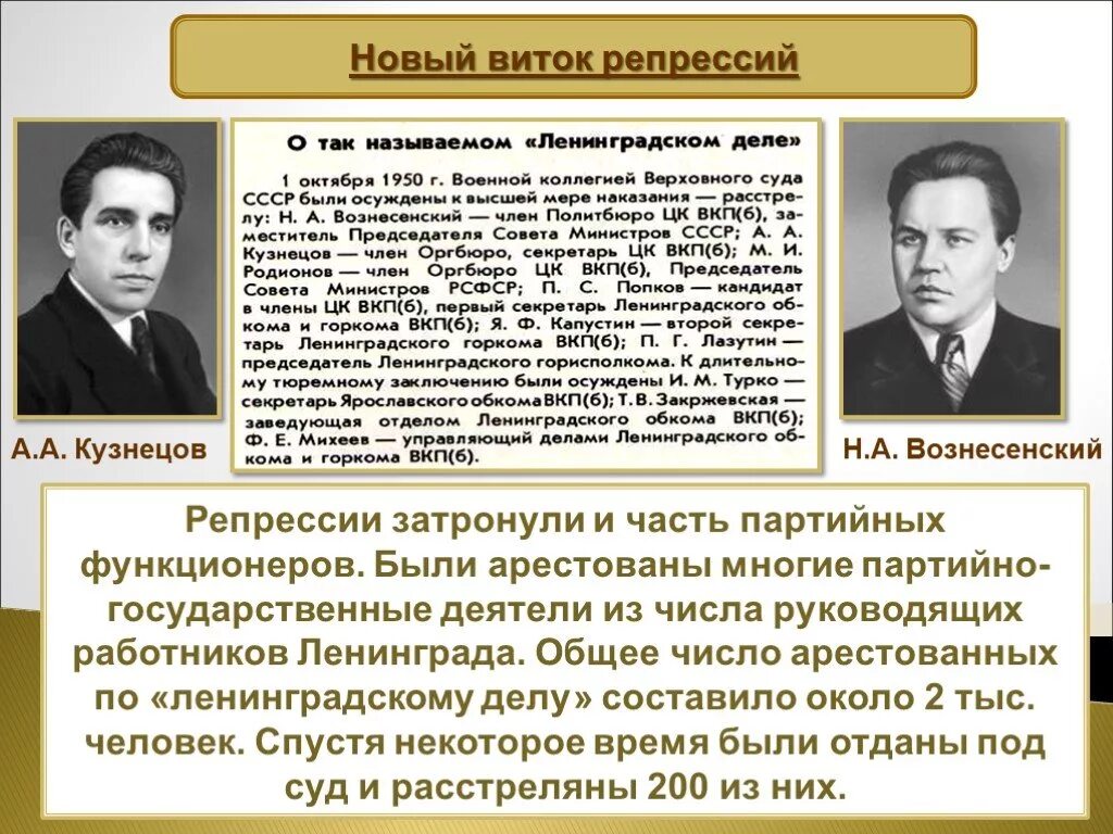 Кузнецов Ленинградское дело. Репрессирован по Ленинградскому делу. Репрессии в СССР 1953. Партийно государственные деятели. Репрессия после войны ссср