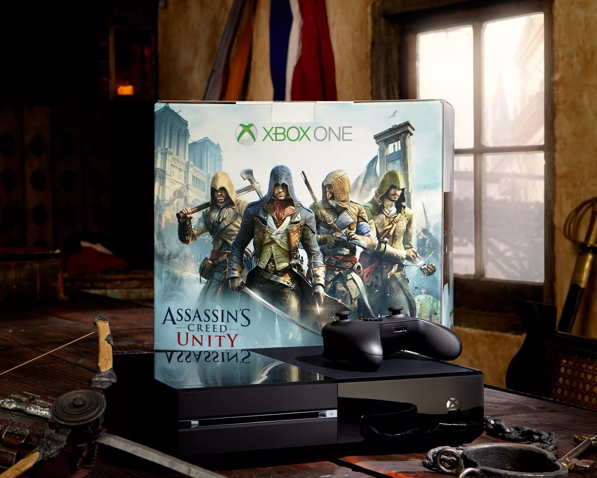 Ассасин хбокс. Assassin´s Creed Bundle Xbox. Assassin's Creed единство Xbox. Assassin's Creed Unity Xbox one. Assassins Creed Black игровая приставка.