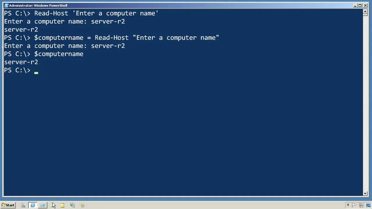 Powershell read