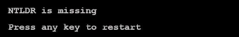 Ntldr is missing