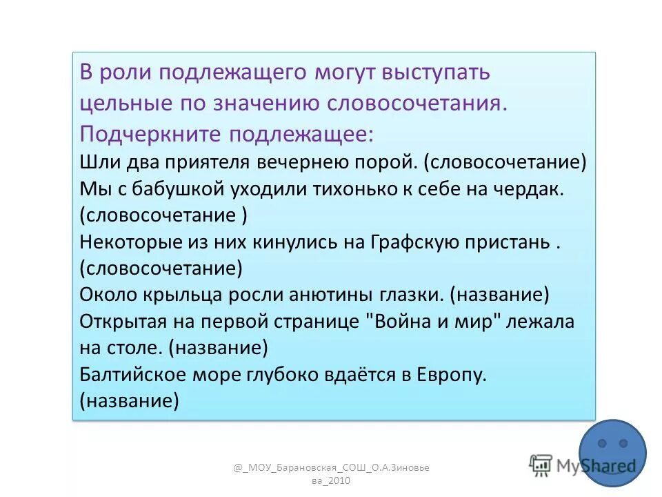 В роли подлежащего могут выступать. Функции подлежащего. Который в роли подлежащего.