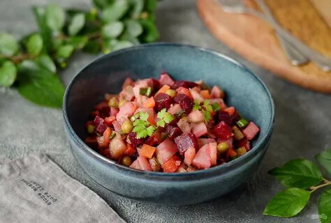 Винегрет рецепт с квашеной и горошком