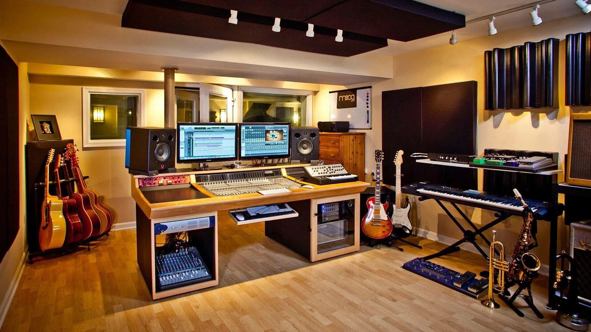 Студия звукозаписи Universal Лос Анджелес. Звукозаписывающая студия. Комната музыкальная студия. Домашняя музыкальная студия.