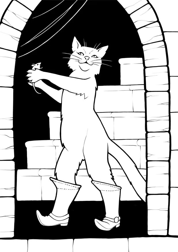 Иллюстрация кот в сапогах 2 класс. Кот в сапогах. Кот в сапогах иллюстрации. Кот в сапогах рисунок. Кот в сапогах чб.