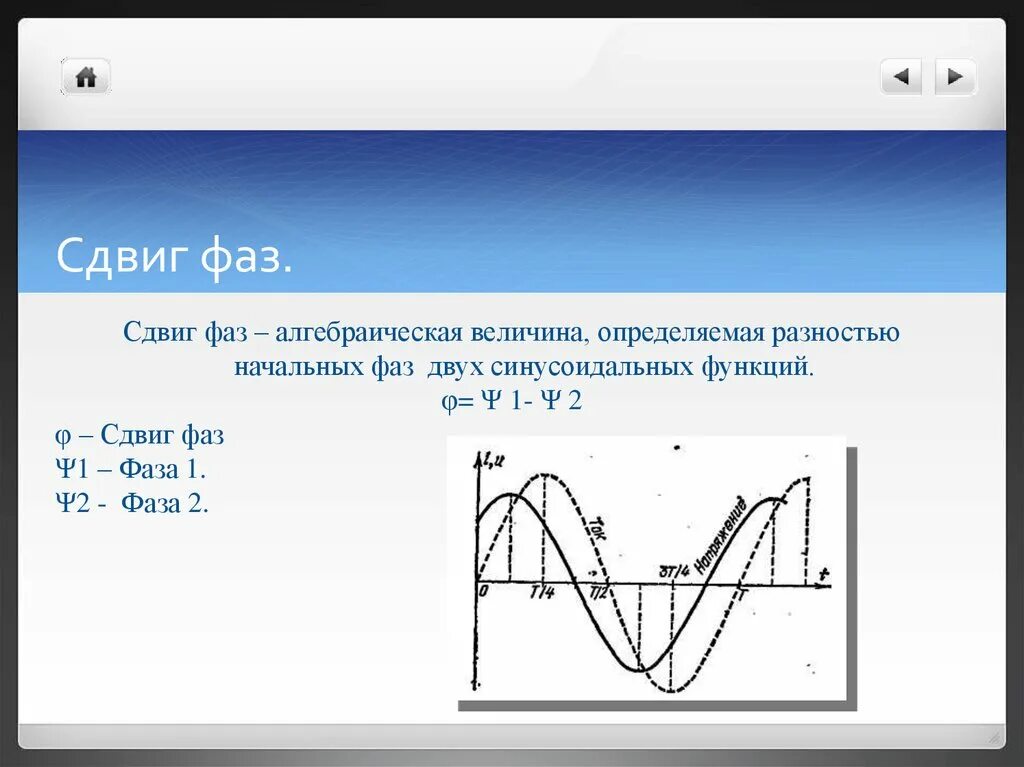 Фаза переменного тока сдвиг фаз. Фаза сдвиг фаз начальная фаза переменного тока. Сдвиг по фазе синусоидального тока. Смещение по фазе.