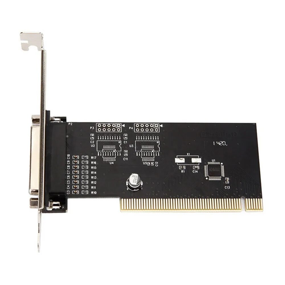 Плата pci для компьютера. Контроллер (переходник, адаптер) pci - lpt 25 pin (db-25). lpt1 порт принтера. плата pci lpt. pci карта расширения lpt.