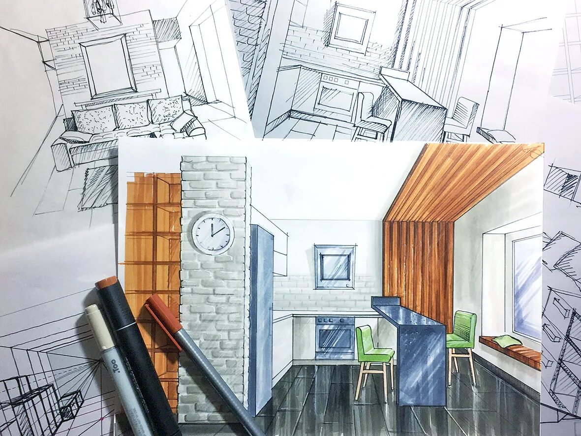 Imagen relacionada Interior design sketches, Interior sketch, Drawing interior