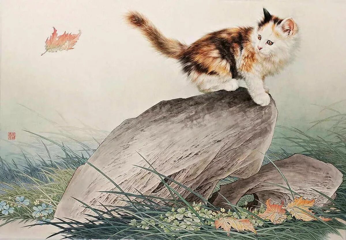 Художник изображающий животных 9. Xing chengai. художник xing chengai. кошки на картинах русских художников. кошки в живописи китая.
