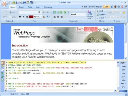 Редактирование html сайта