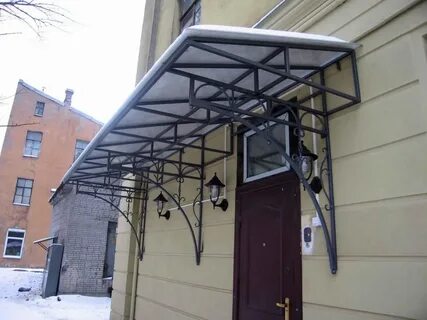 Козырек из профильной трубы