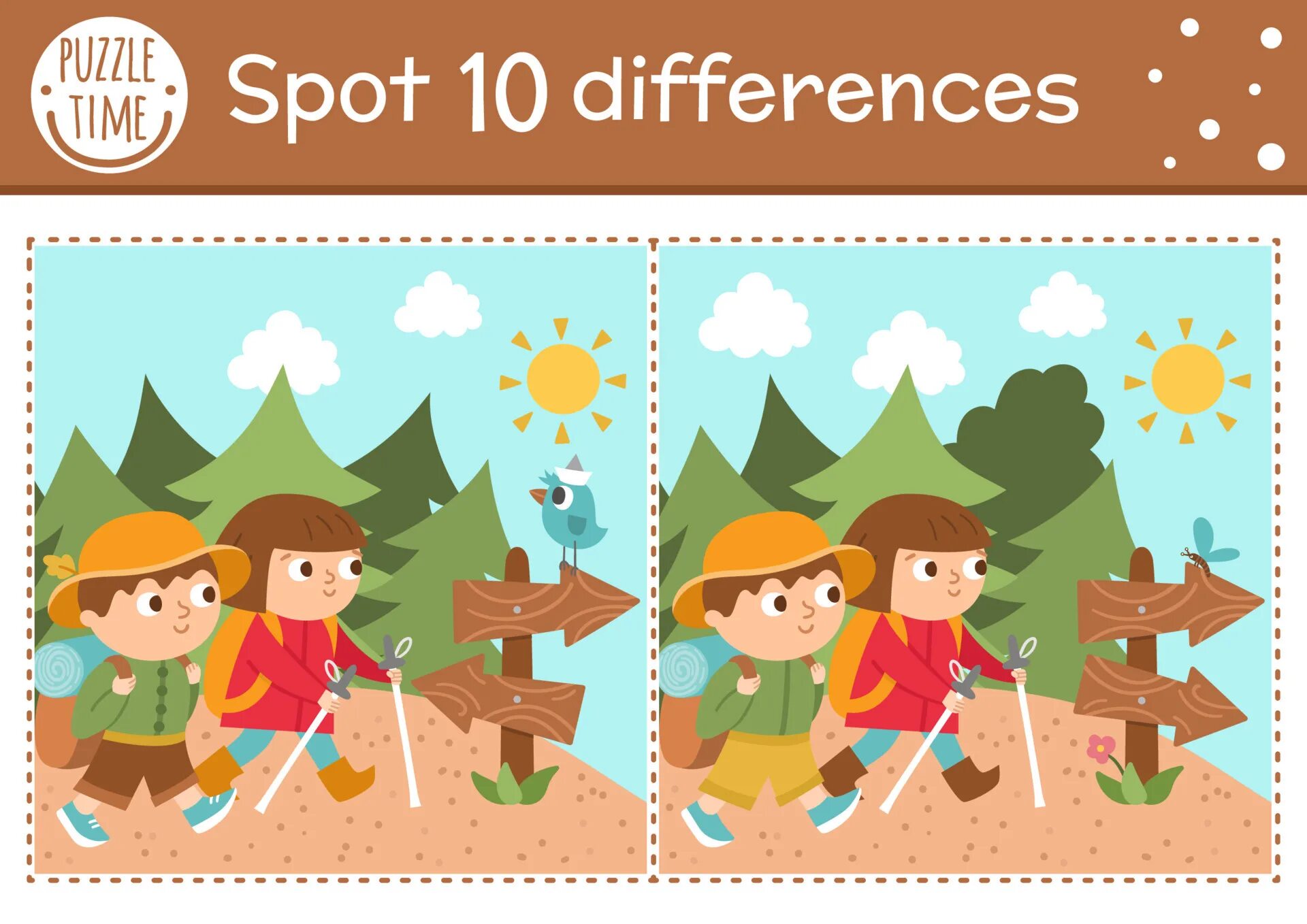 Spot the difference Summer. Find differences Summer. Find the differences. Spot the difference for Kids Summer. Find a camp