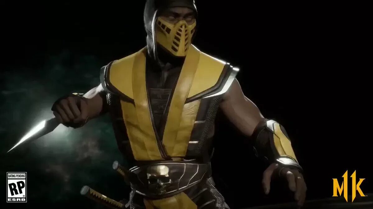 Скорпион дата выхода. Mk 11 ultimate scorpion. мортал комбат 11 ультимейт скорпион. кунай скорпиона mk11. скорпион мортал комбат 11 с кунаем.