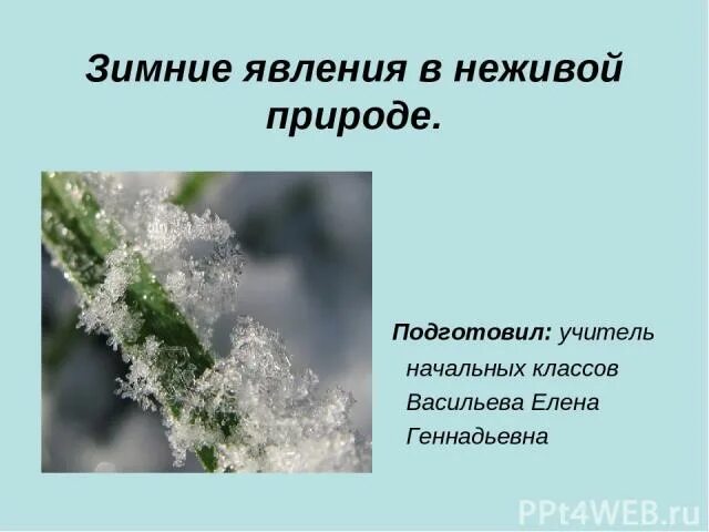 Зимние явления неживой природы 2