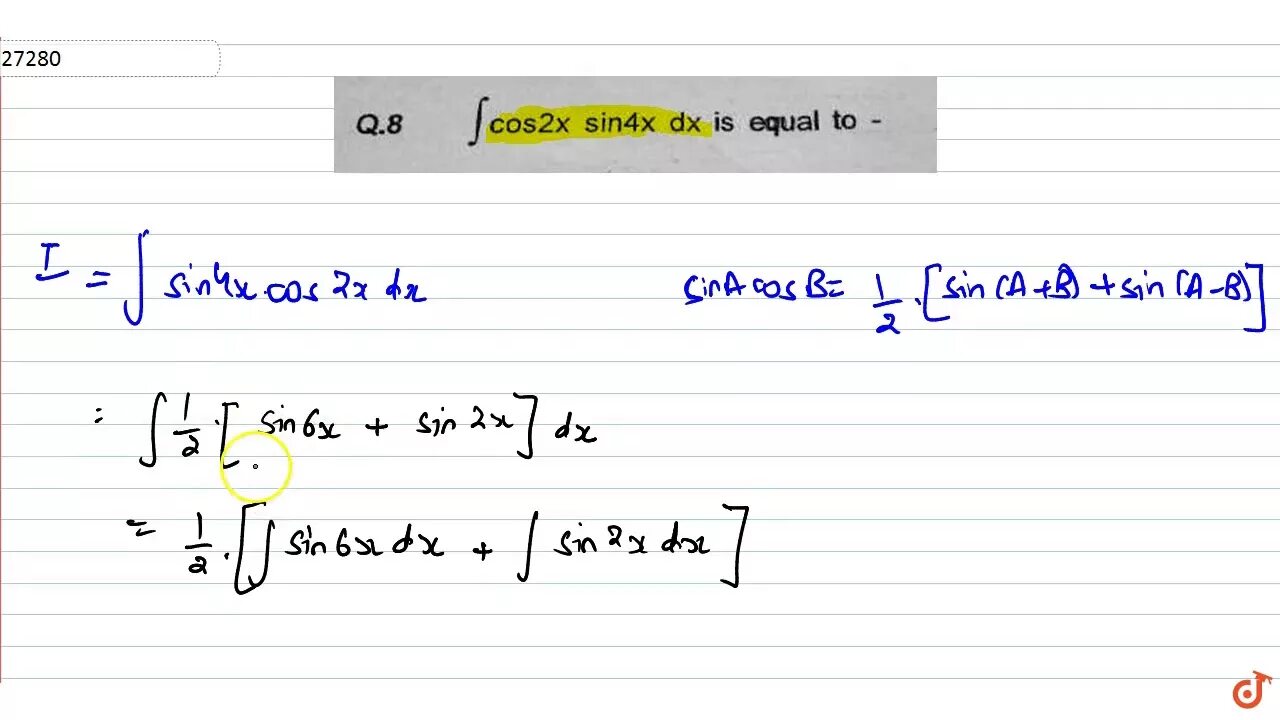 Интеграл sin 4x cos 2x DX. Sin4x. Sin2x/4-cos2x/4. ∫ X cos 2x DX.. Интеграл 4 cos x dx