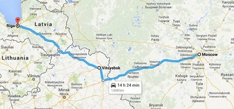 Расстояние до границы латвии
