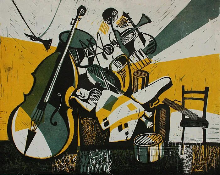 пауль кельпе плоскостная композиция. анна владимирова-лаврова художник натюрморты. декоративный натюрморт с музыкальными инструментами. декоративная живопись с музыкальными инструментами. стилизация природных форм.