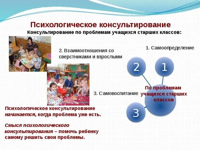 Подход в консультировании подростков