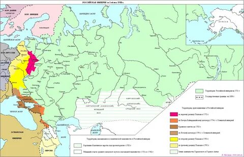 Карта российской империи екатерины 2
