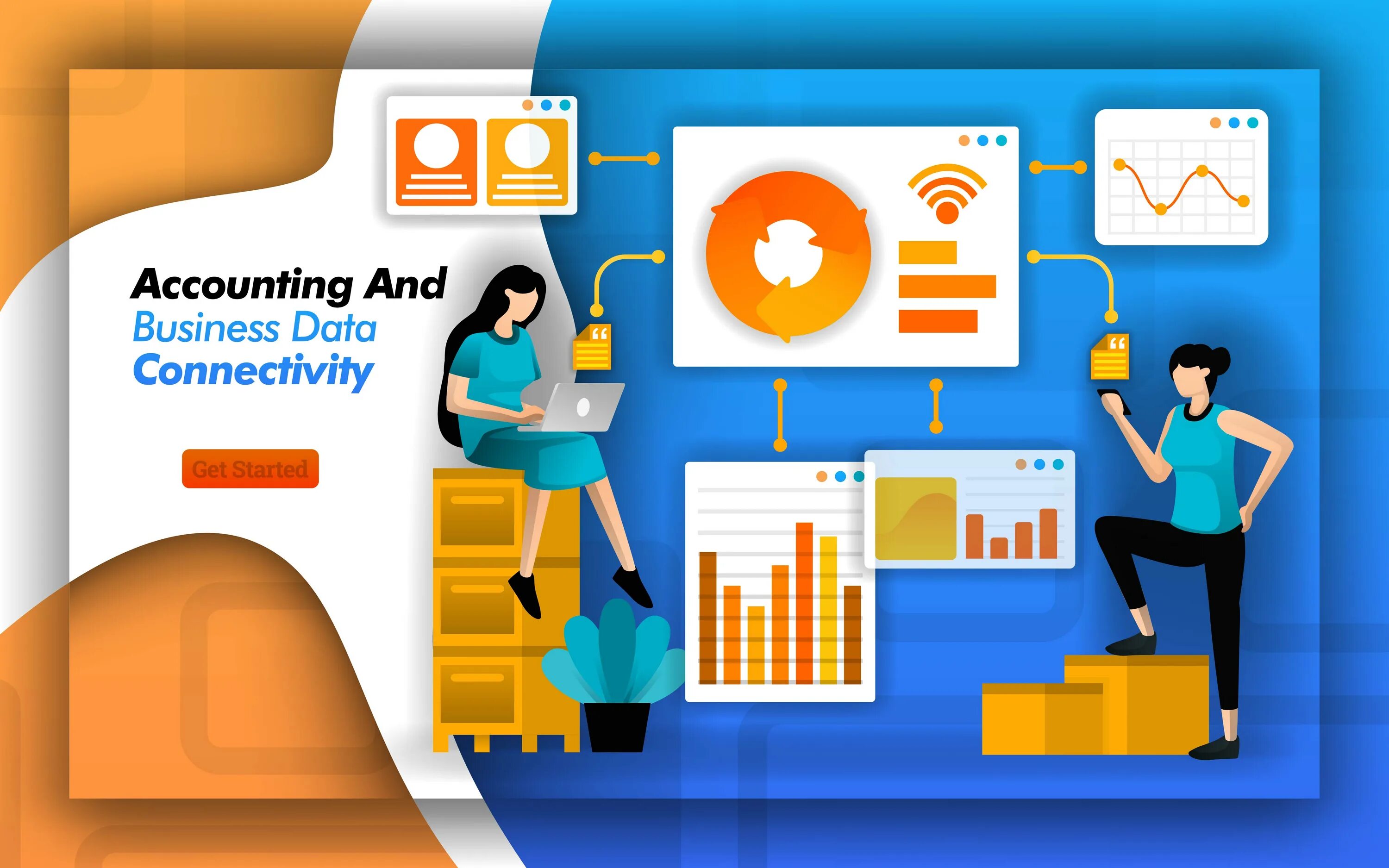 Accounts data. Data access illustration.