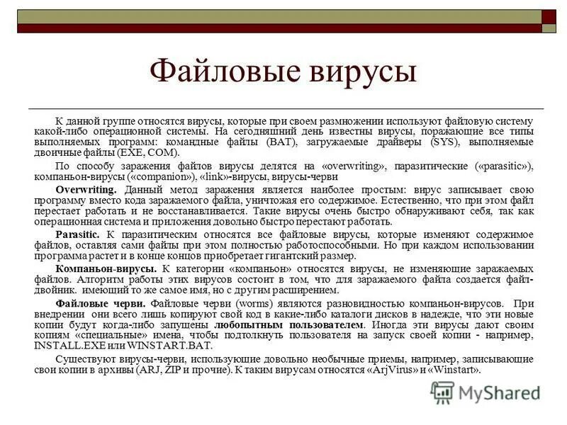 Компаньон вирус информатика. Объект заражения файловых вирусов. Файловый вирус всегда меняет длину. Файловые вирусы поражают. Файловый вирус тест.