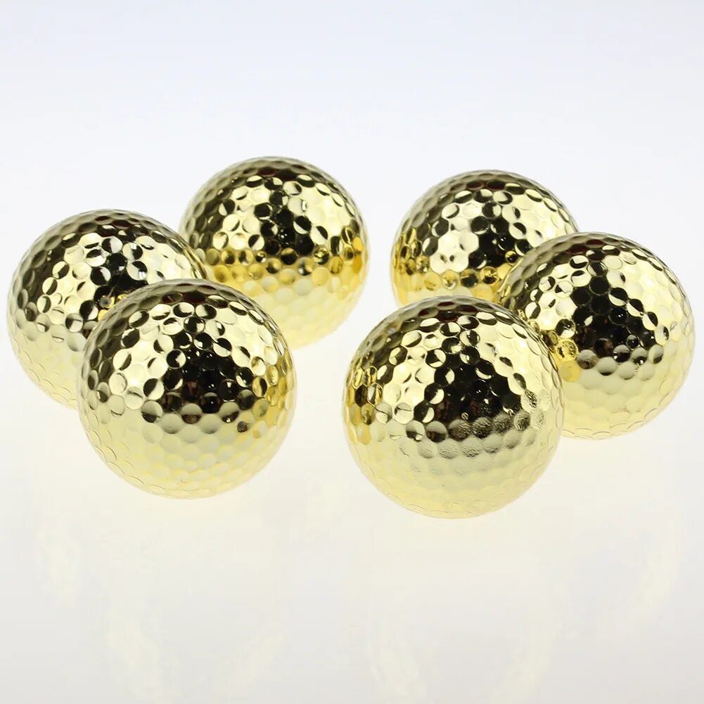 Buy balls. Мяч для гольфа 2 слоя. Schneeball и Goldball. 2pcs. Golden balls in the Dark.