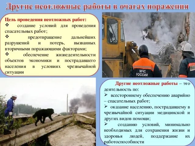 Организация работ в зоне чс