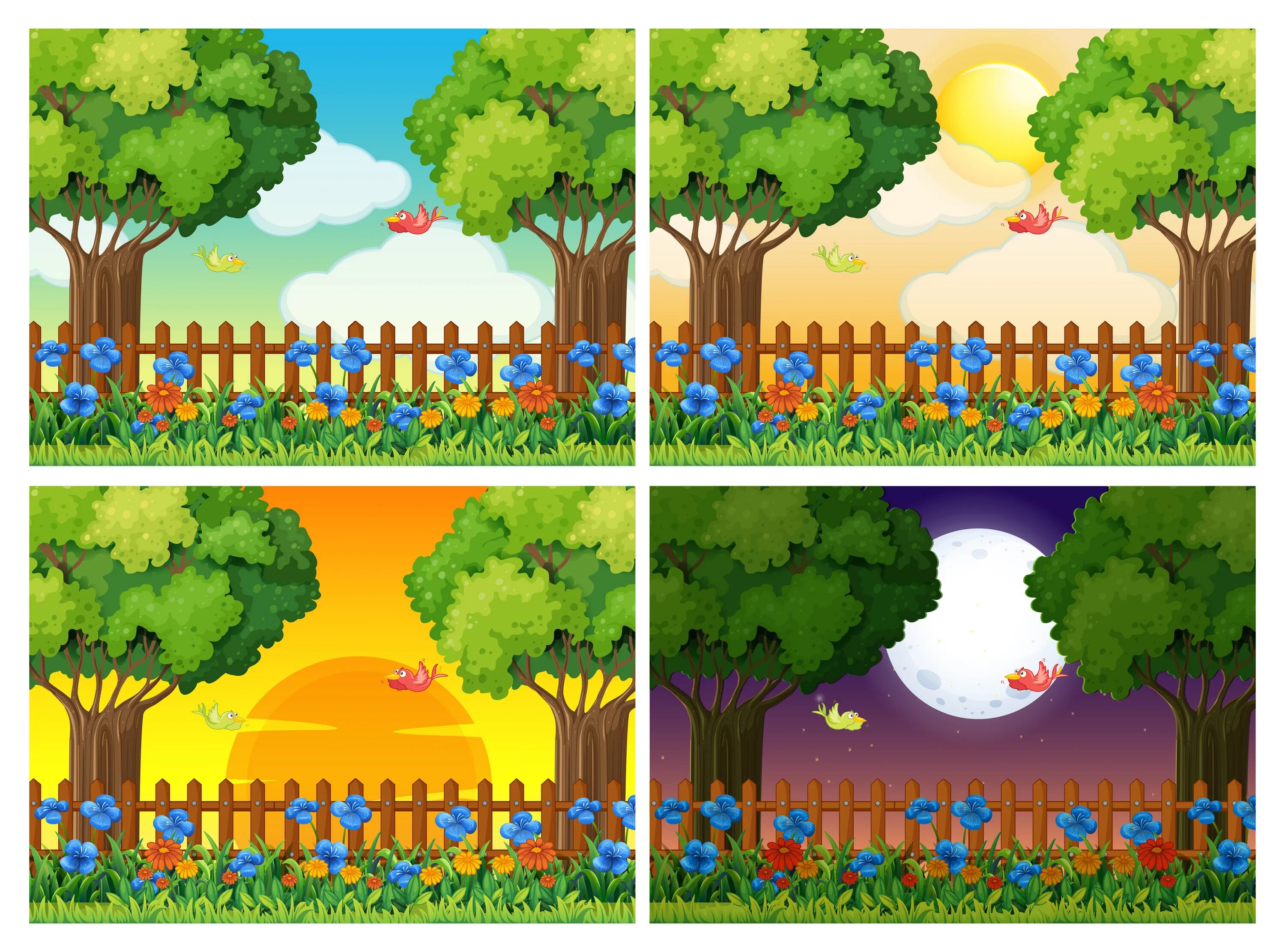 Different times of day