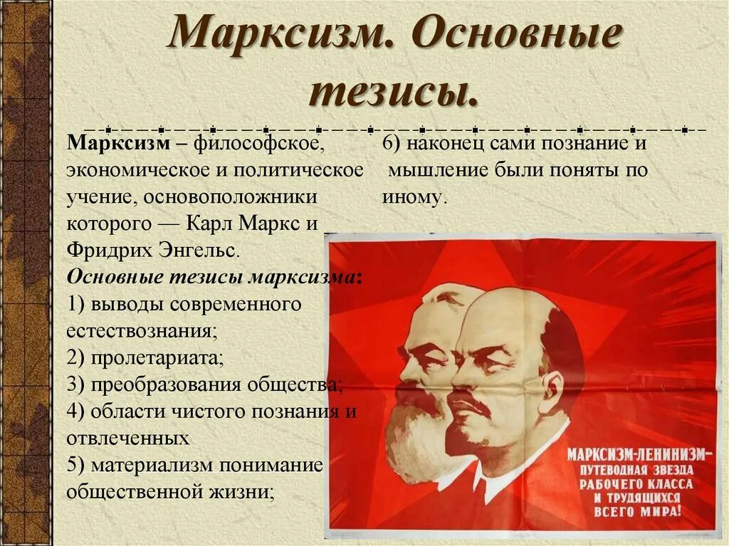 Тезисы марксизма. Основные тезисы. Основоположники марксизма. Основные принципы марксизма. Своеобразным нулевым этапом философии марксизма ленинизма является