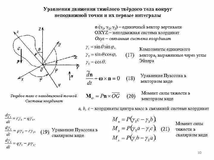 2 уравнение движения точки