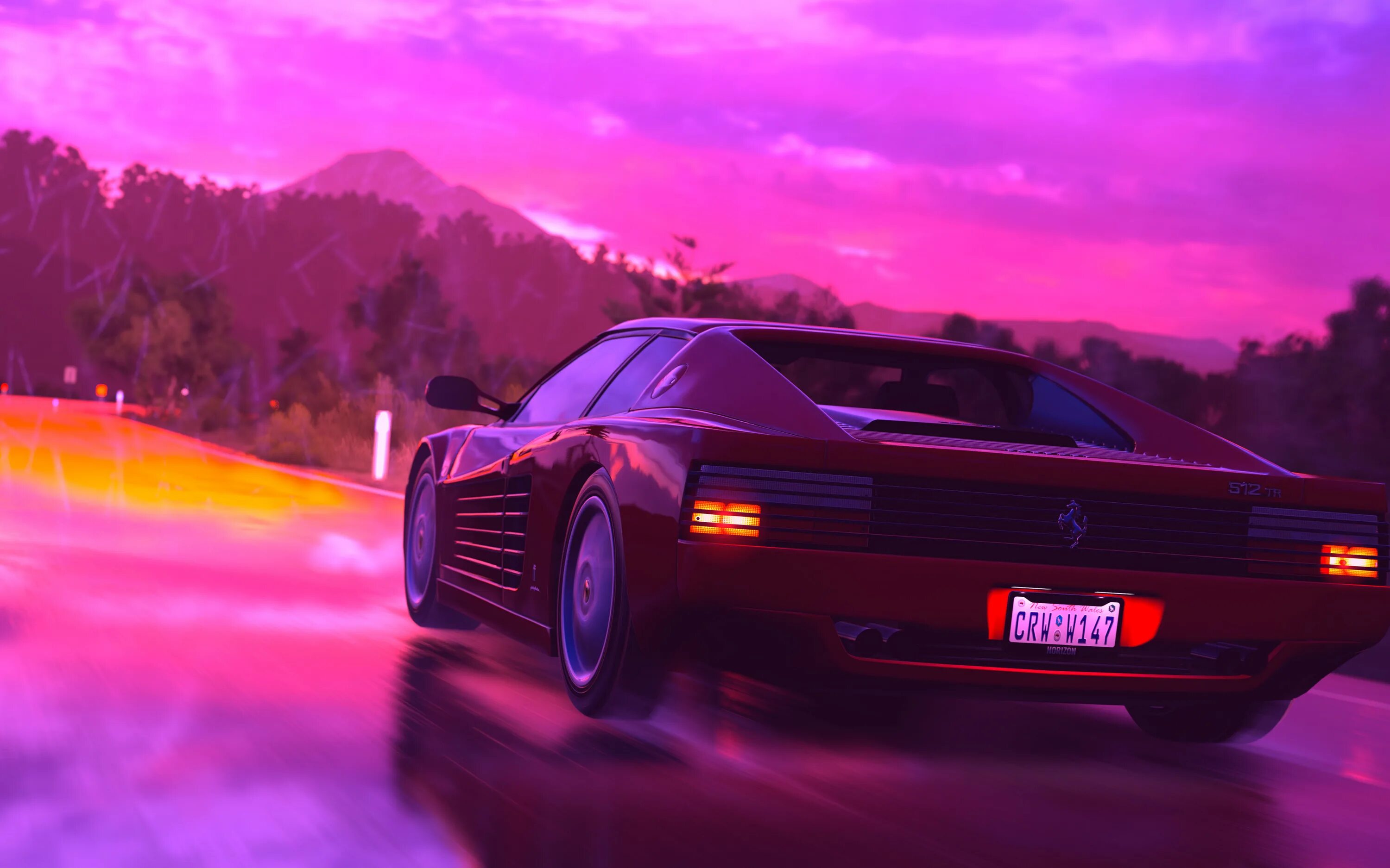 Retrowave wallpapers. Ferrari Testarossa. Ferrari Testarossa Neon. Ferrari Testarossa Retro Wave. Ferrari Testarossa 4k.