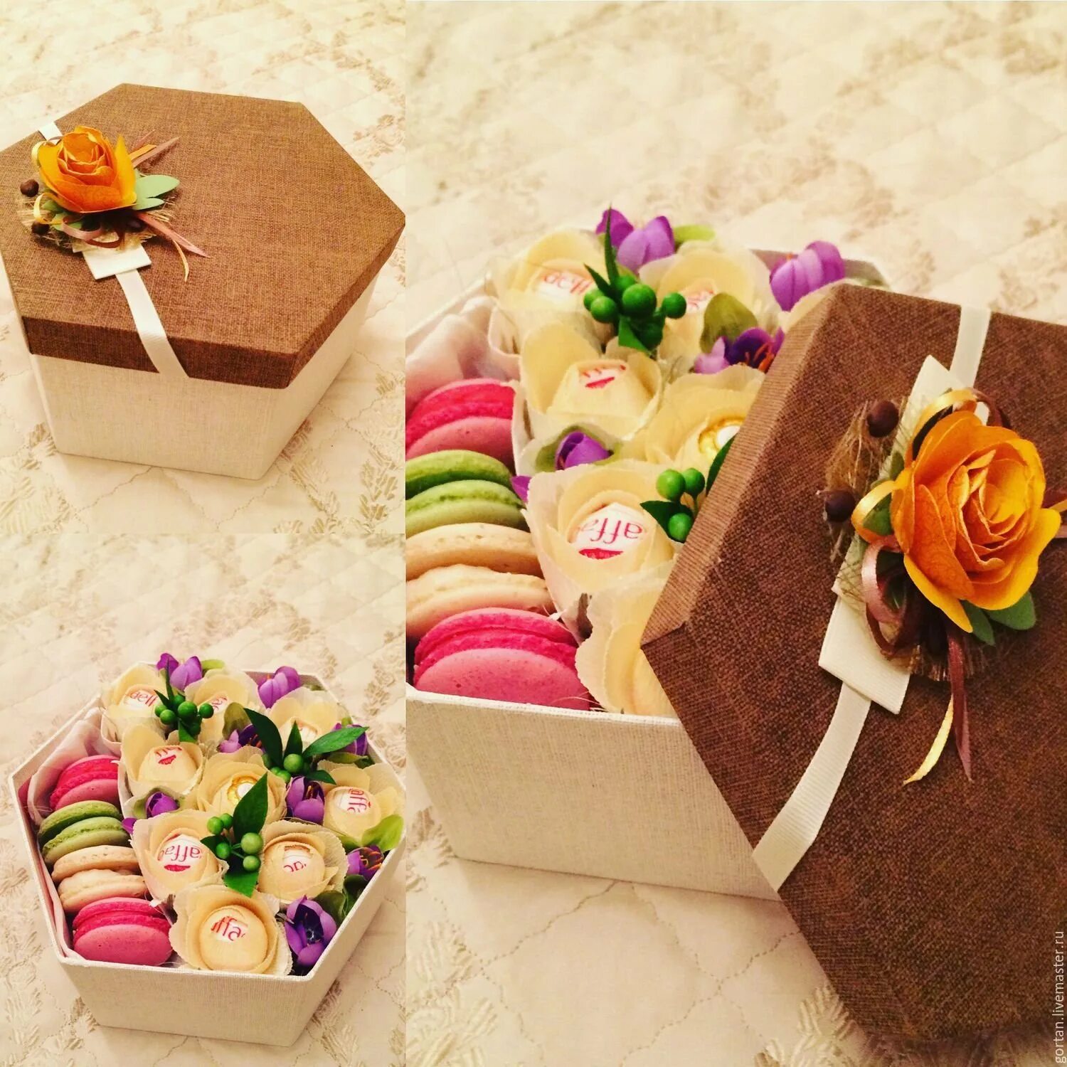 Букет из чая и коробки конфет. Конфетные букеты в коробках. Коробочка с чаем и конфетами. Упаковка конфет и цветов. Коробочка со сладостями.