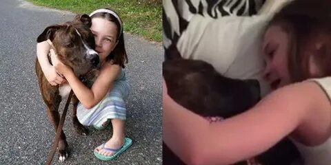 My sister by a dog