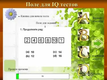 Тест поле