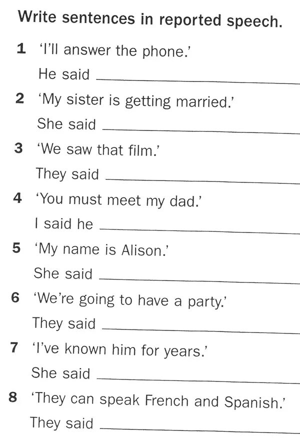 Answer the questions write that those. Косвенная речь в английском языке Worksheets. Reported Speech Practice exercises. Direct and reported Speech Worksheets. Косвенная речь в английском упражнения Worksheets.