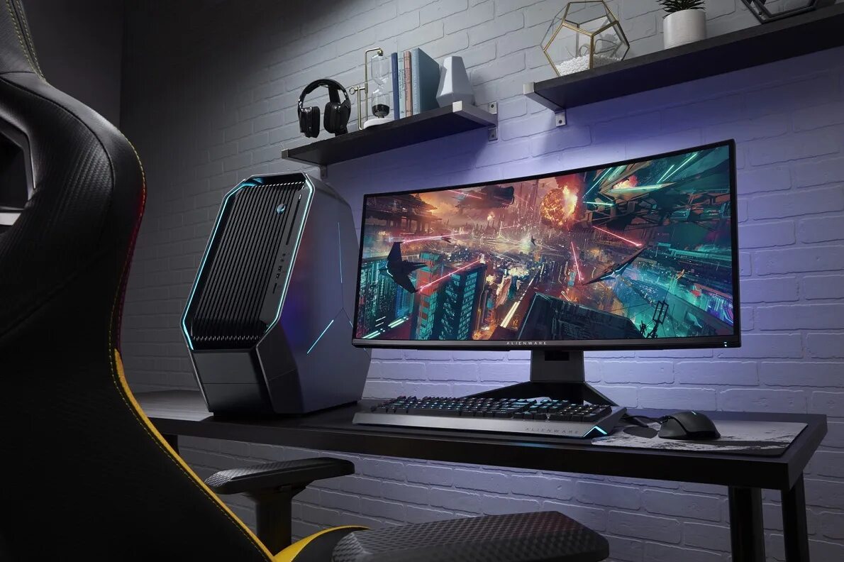 Главный монитор. Dell Alienware aw3418dw. Dell Alienware Ultrawide.