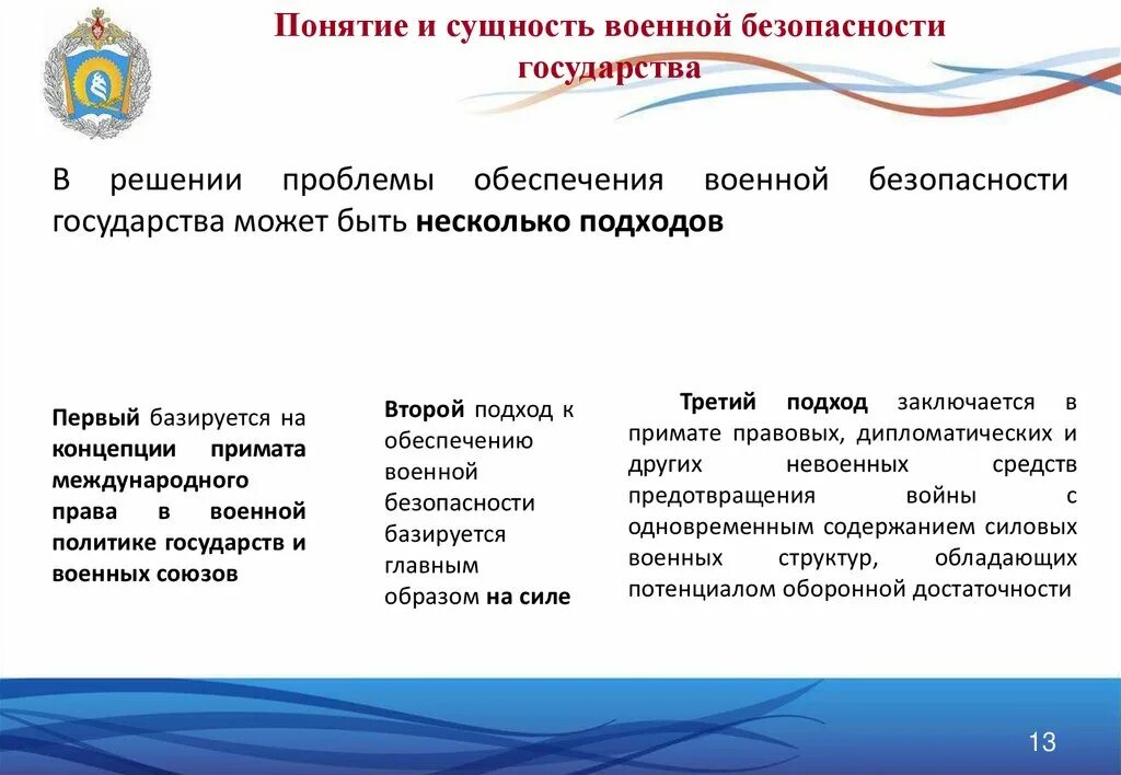 Проблемы военной безопасности