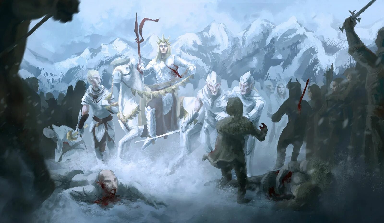 Fall of because. Снежный принц the Elder Scrolls. Tes снежный принц. Tes снежные эльфы. Tes снежный Эльф арт.