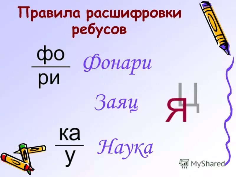 Расшифруйте ребусы дайте определение новым терминам