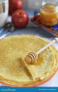 Russian Pancakes Blini With Red Caviar Stock Photography CartoonDealer.com #1553