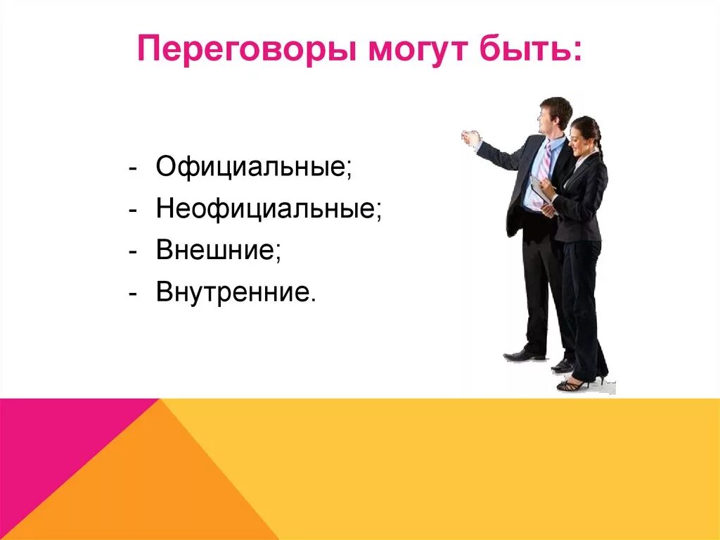 Переговоры для презентации. Проведение деловых переговоров презентация. Официальные и неофициальные. Внутренние переговоры. Какие виды переговоров