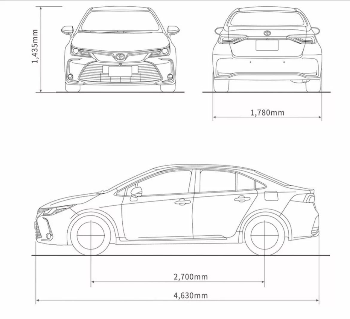 Камри габариты кузова. Toyota Corolla 2008 год габариты. Тойота Королла е150 габариты кузова. Габариты та1ота каролла 2016. Габариты Тойота Королла 2021.