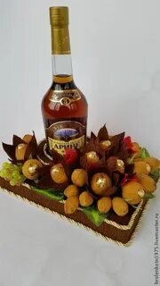 Букет с коньяком