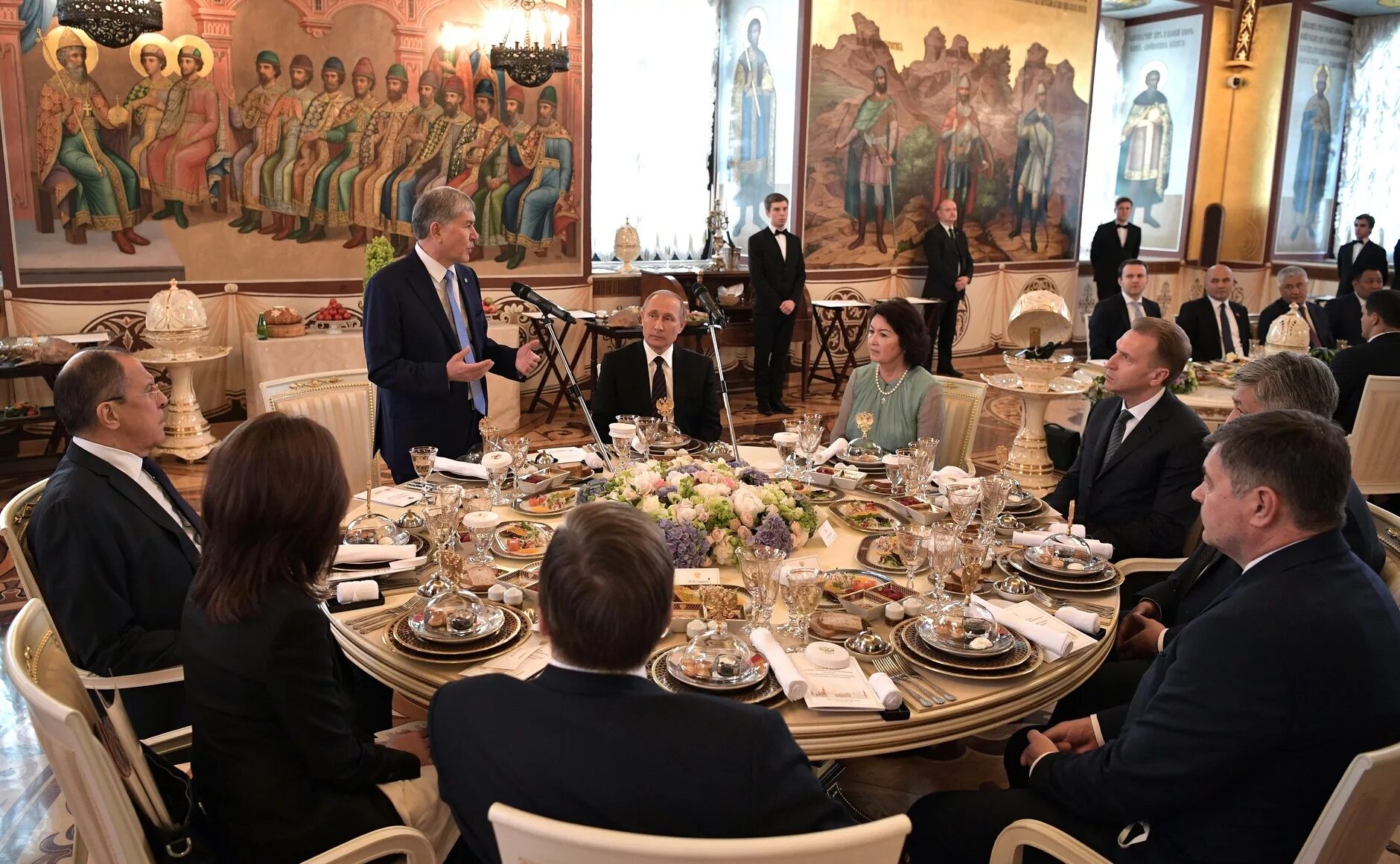 Президентский прием. Дипломатический обед. Обед в Кремле.