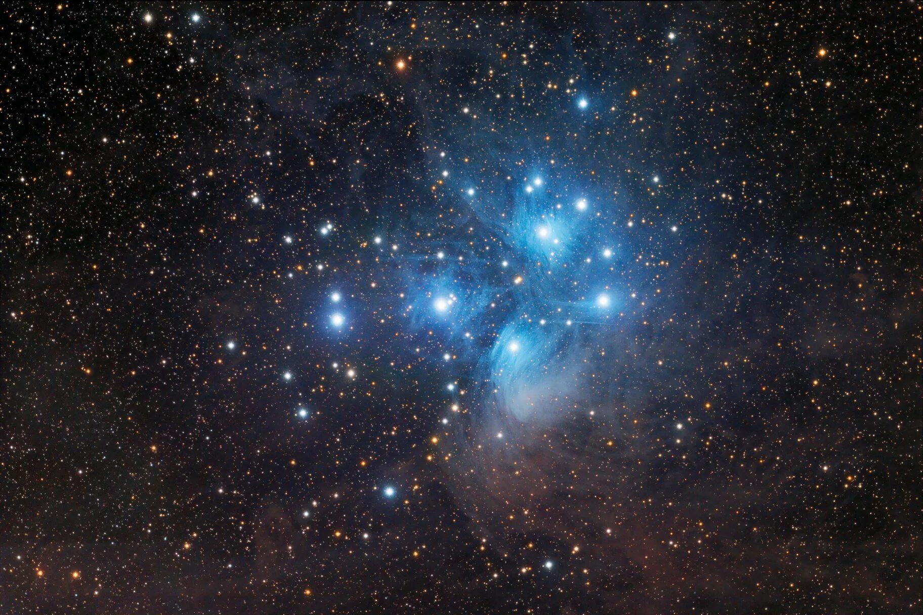 M45 Pleiades. Звезда астрономия. Плеяды Звёздное скопление. Космос Плеяды.
