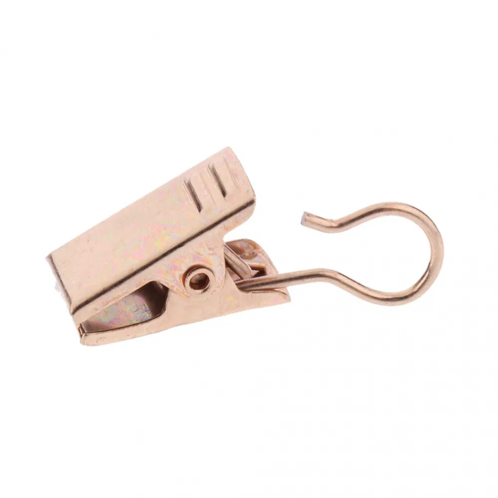 Зажим шторный "ракушка", айрис. Крокодильчики для штор. Колец 20 шт. Зажим-крючок (крокодил) для штор металлический 186 бронза (антик) (100 шт). Зажим с кольцом для штор 25шт д-28мм 2341 (рсв).