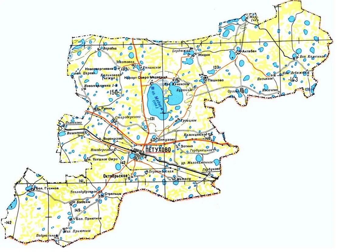Карта Петуховского района Курганской обл. Карта Петуховского района Курганской области. Карта озер Петуховского района. Карта Петуховского района Курганской области подробная.