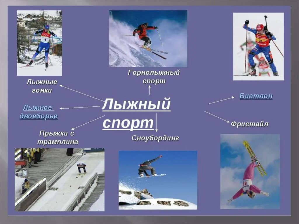 Вид спорта связанный с лыжами. Виды лыжного спорта. Вид спорта на л. Олимпийские дисциплины в лыжном спорте. Каких видах спорта используется лыжи.