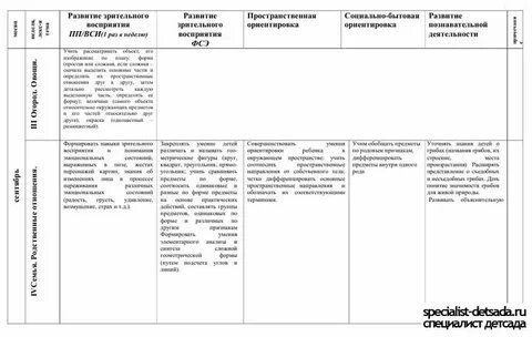 Перспективный план зпр